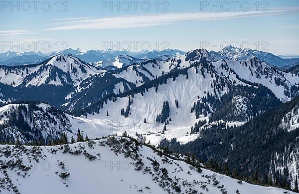 Mountains in winter, Schlierseer Berge