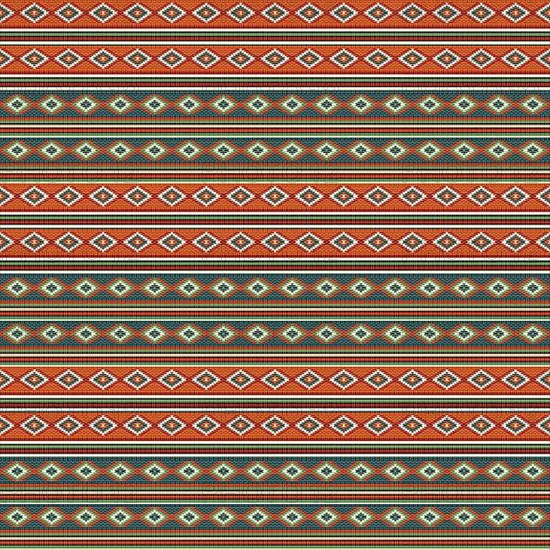 Ethnic American Indian embroidery inspired seamless pattern design. Vector background,