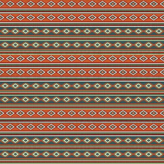 Ethnic American Indian embroidery inspired seamless pattern design. Vector background,