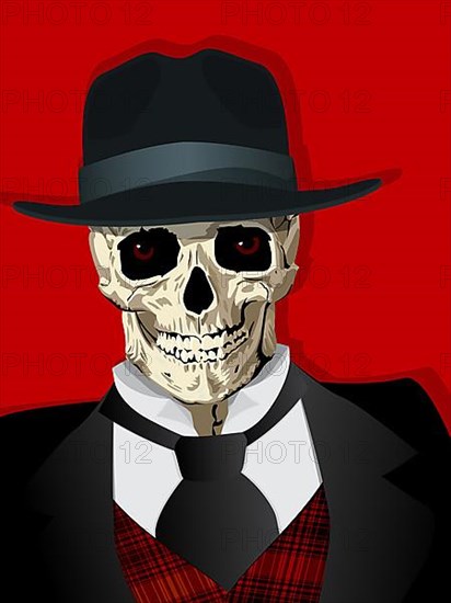 Fancy gangster skull,