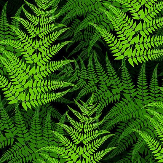 Seamless fern leaves pattern, vector background