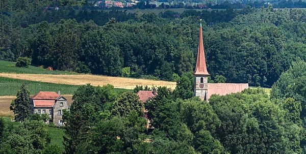 View of the church ensemble, St. Egidien church