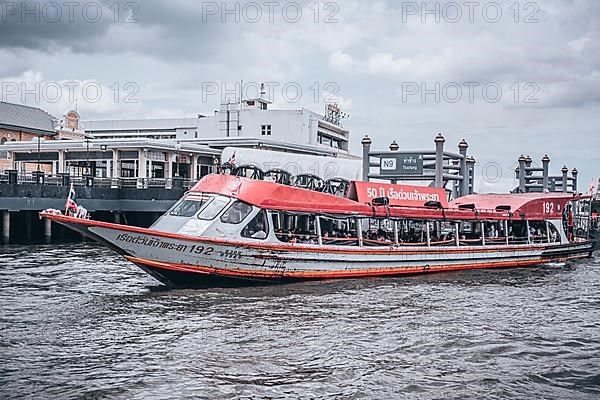 Boats on the Chao Phraya River, Bangkok