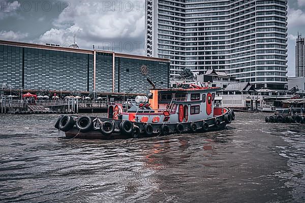 Boats on the Chao Phraya River, Bangkok