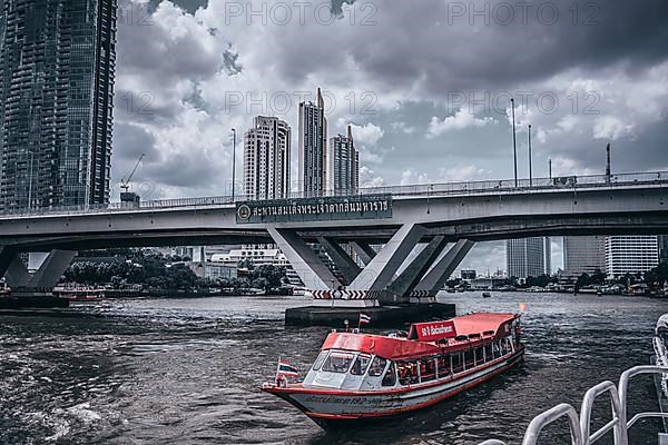 Boats on the Chao Phraya River, Bangkok