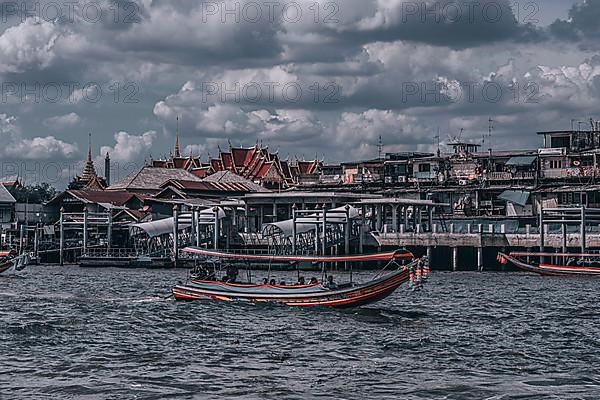 Boats on the Chao Phraya River, Bangkok