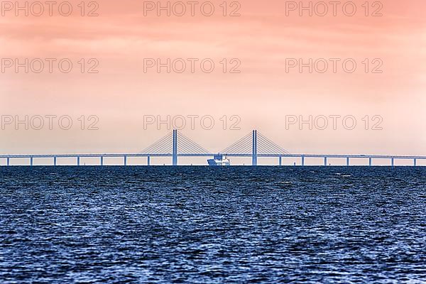 Oresund Bridge, Oresundsbroen between Copenhagen and Malmoe