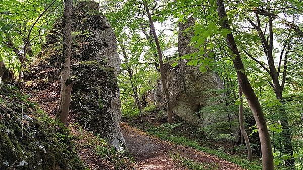 The Muehlenfels viewpoint near Albstadt. Zollernalbkreis, Tuebingen