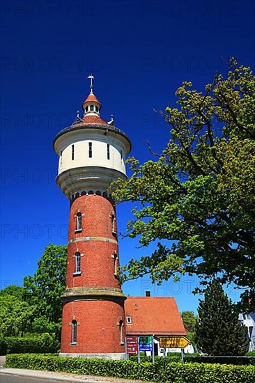 Historic water tower in Schillingsfuerst. Schillingsfuerst, Ansbach
