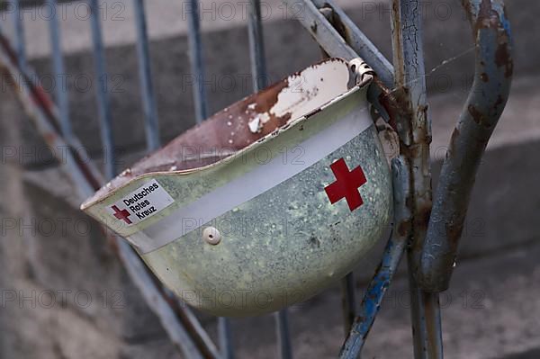 Old helmet German Red Cross, Ruedesheim am Rhein