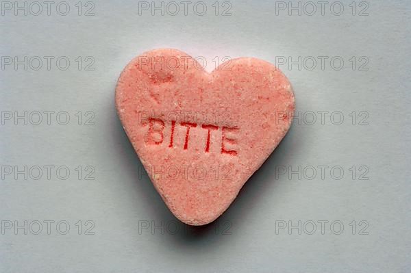Peppermint heart with the inscription Please,