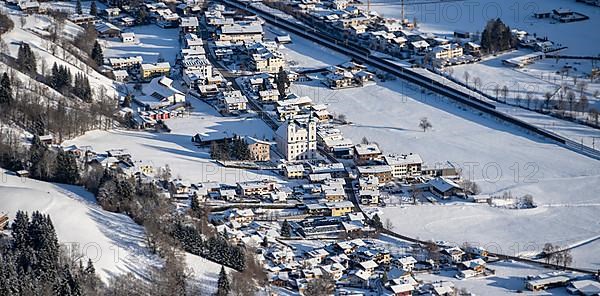 Snow-covered valley, Brixen im Tha