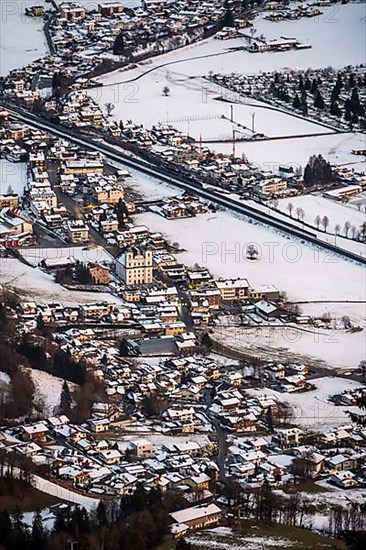 Snow-covered valley, Brixen im Thale