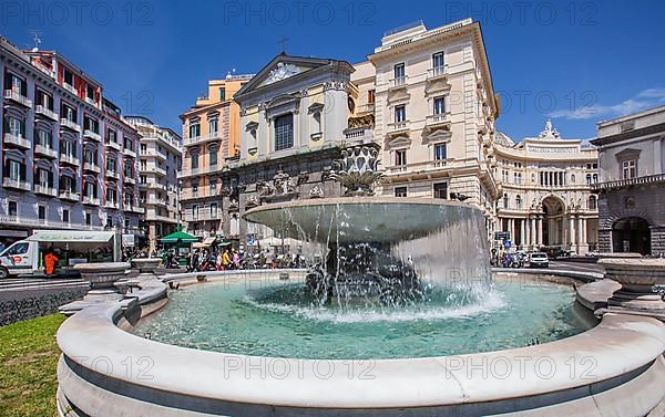 Piazza Trieste e Trento with the Fontana del Carciofo fountain, Naples