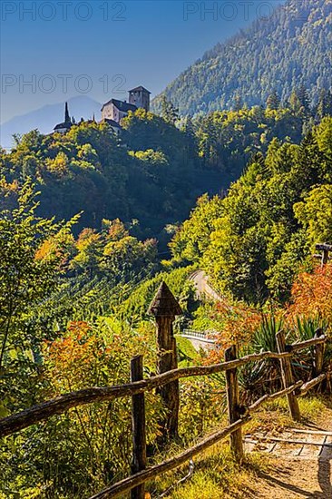 Lebenberg Castle, view from the Marlinger Waalweg