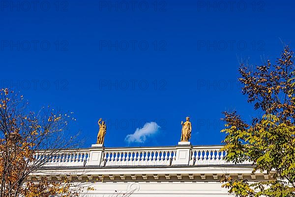 Art Nouveau Sculptures on the Merano spa hotel, Merano