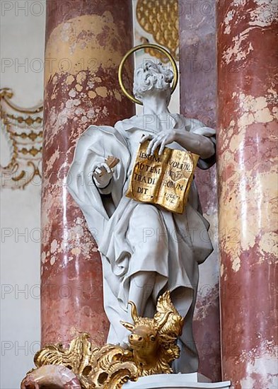 Interior of the pilgrimage church of the Flagellated Saviour on the Wies, Wieskirche