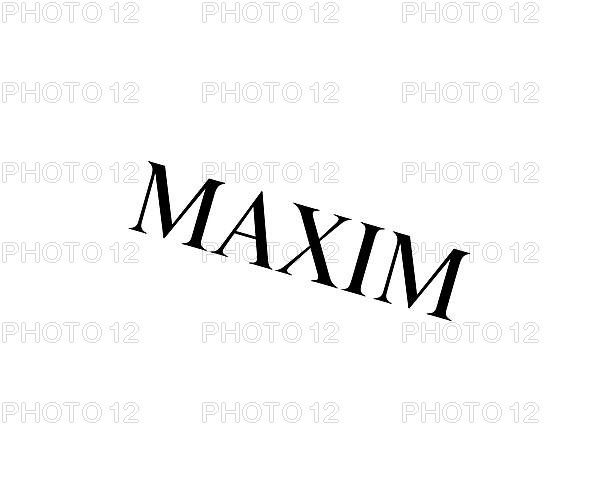 Maxim magazine, rotated logo