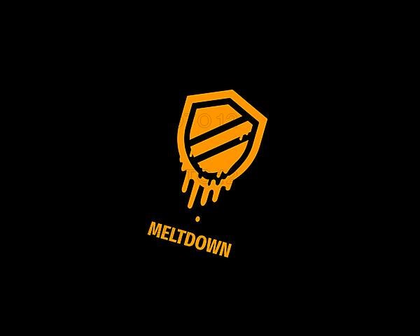 Meltdown security vulnerability, rotated logo