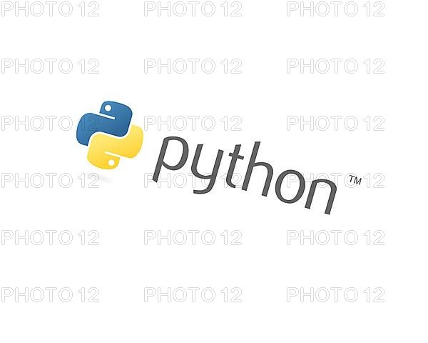 Python programming language, rotated logo