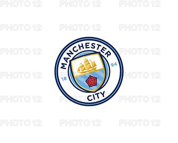 Manchester City F. C. Rotated Logo, White Background