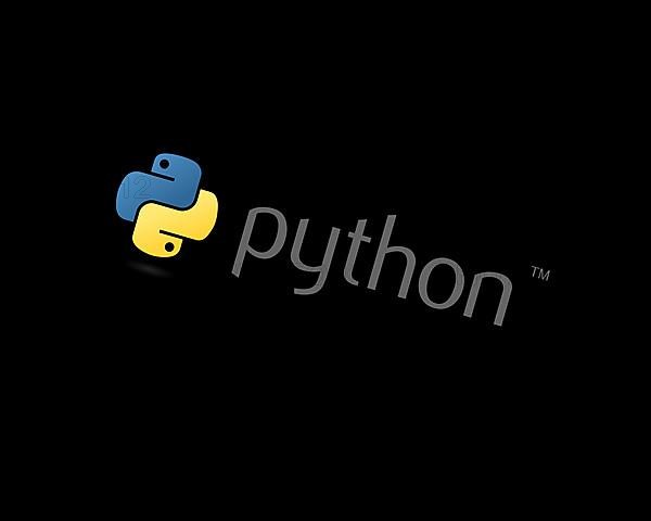 Python programming language, rotated logo