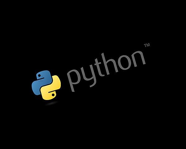 Python programming language, rotated logo