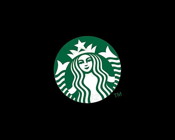 Starbucks, rotated logo