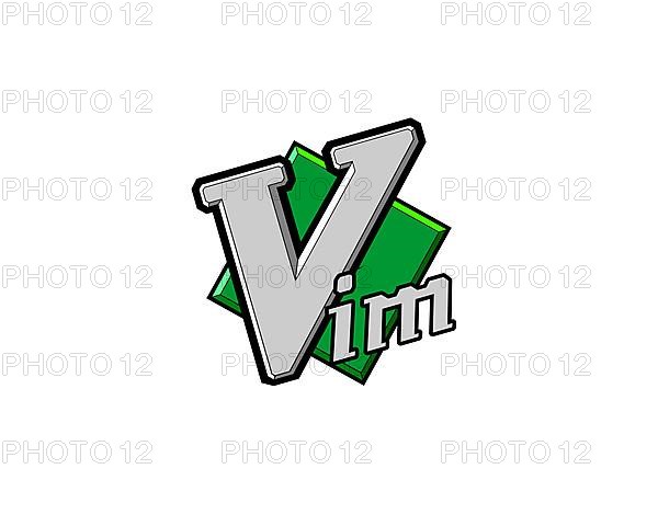 Vim text editor, rotated logo