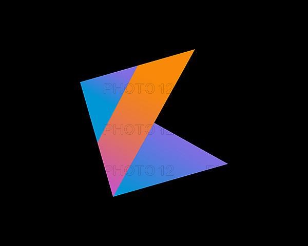 Kotlin programming language, rotated logo