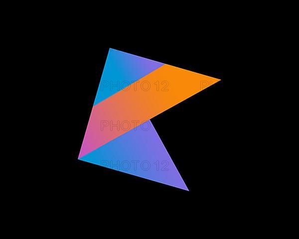 Kotlin programming language, rotated logo