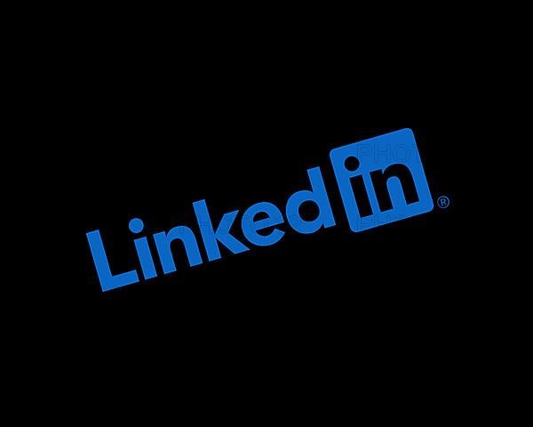 LinkedIn, rotated logo