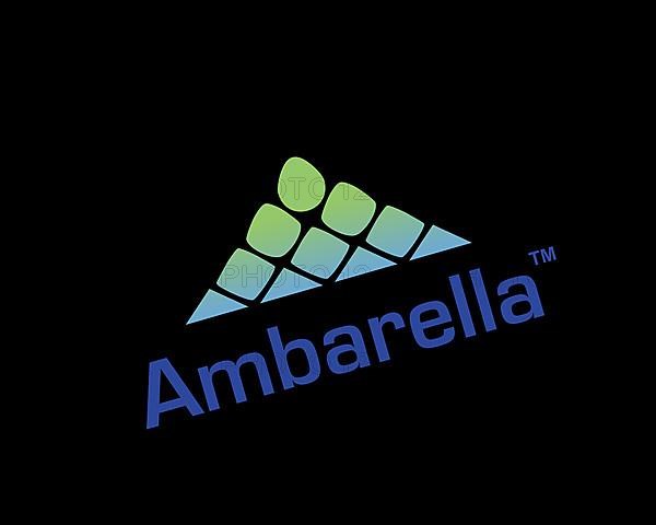 Ambarella Inc. rotated logo, black background