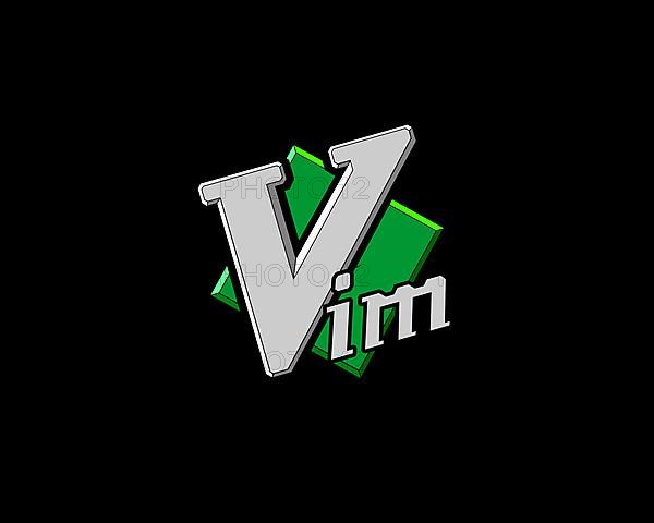 Vim text editor, rotated logo