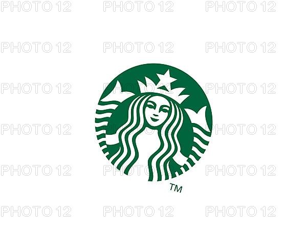 Starbucks, rotated logo