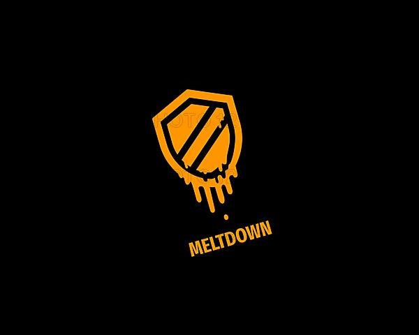 Meltdown security vulnerability, rotated logo