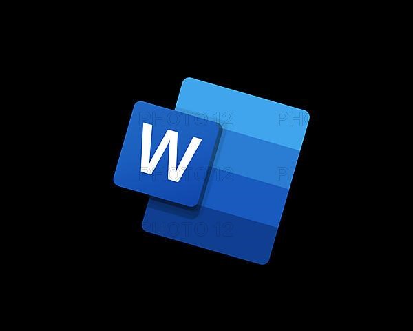 Microsoft Word, rotated logo