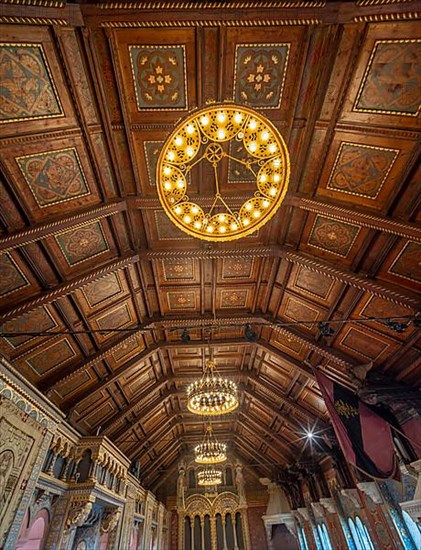 Festival Hall in the Wartburg, coffered wooden ceiling