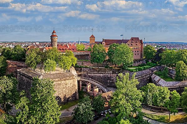 Aerial view from the north, Nuremberg Imperial Castle