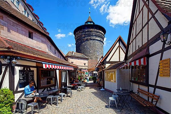 Craftsmen's courtyard, small craftsmen's town built for tourism consisting of small houses with imitated half-timbered facades in the weapons courtyard