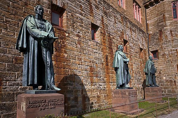 Bronze statues, from right Monument in honour of Kaiser Wilhelm I King of Prussia