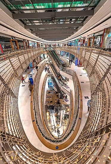 Looking down in the Koenigsbau Passagen shopping centre, Stuttgart