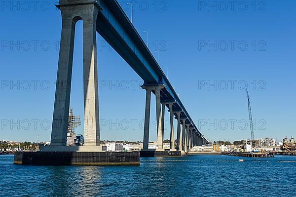 Coronado bridge in the harbor of San Diego, California