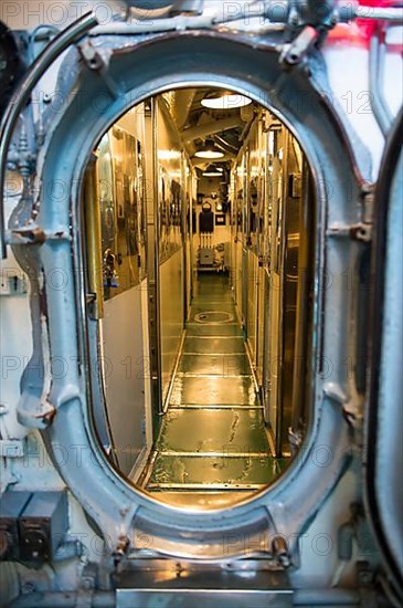 Interior of the submarine USS Drum in the USS Alabama Battleship Memorial Park, Mobile