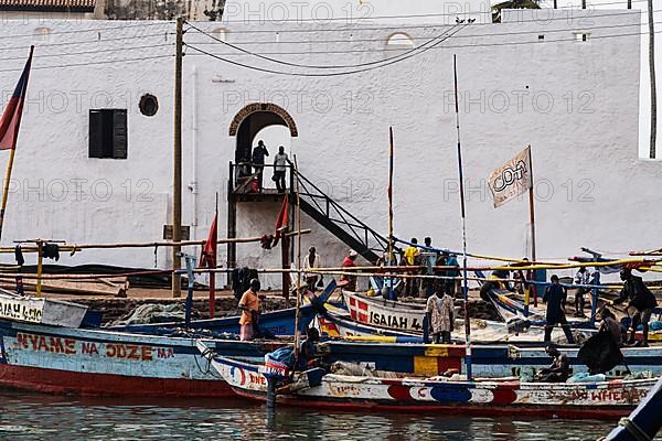 Fishing boats, Elmina Castle