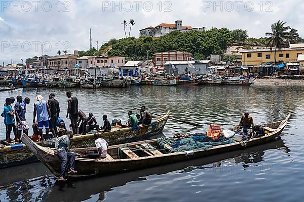 Traditional fishing boats, fishing harbour