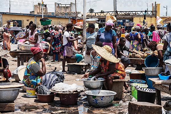 Women, fish seller