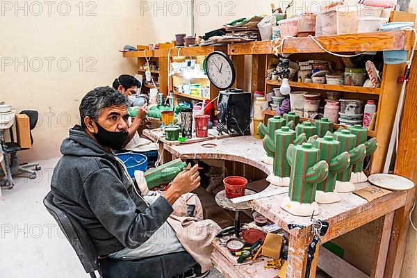 Hamdmade pottery for Tequila bottles, Tequila Factory La Cofradia