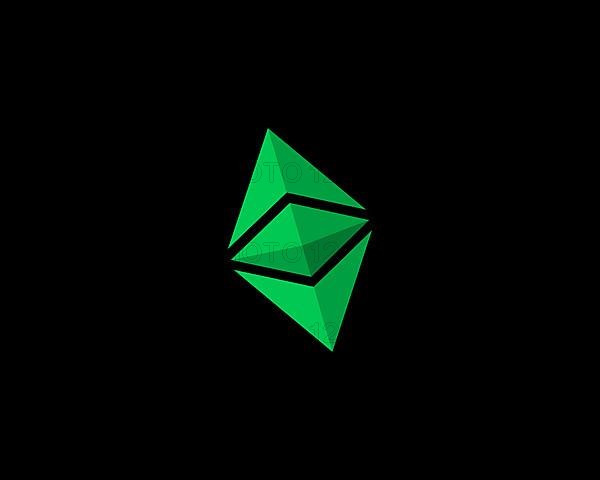 Ethereum Classic, rotated logo