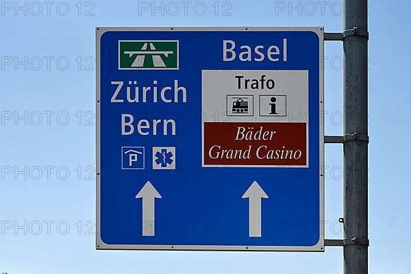 Signpost motorway, Zurich